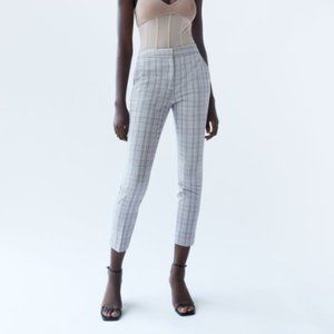 Zara Checkered Cigarette Pants
